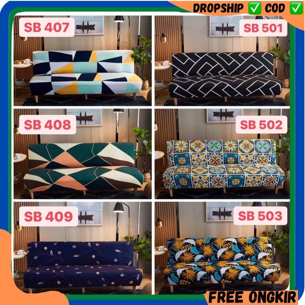 Cover sofa bed ukuran 160-190cm motif 401-503