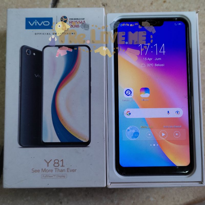 Jual VIVO Y81 SECOND FULLSET LIKE NEW (PRELOVED PRIBADI) Indonesia