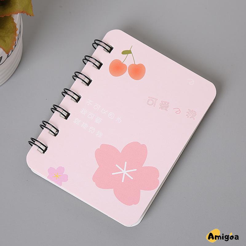 A7 Rollover Coil Buku Mahasiswa Saku Buku Kecil Mini Notebook Diary Portable Office Notepad - AG2