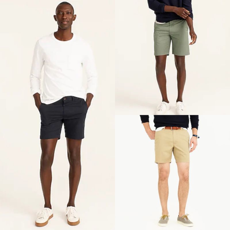 celana pendek pria chino original jcrew short strecth