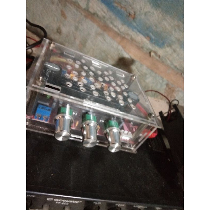 TPA 3116 D2 Amplifier 2,1Class D Lengkap Box Akrilik Dan Smps 6A 24V