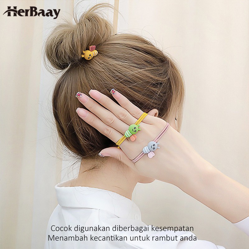 

Herbaay Ikat Rambut Kartun Lucu Elastis Tali Rambut Cincin Ponytail Rambut untuk Bayi Perempuan