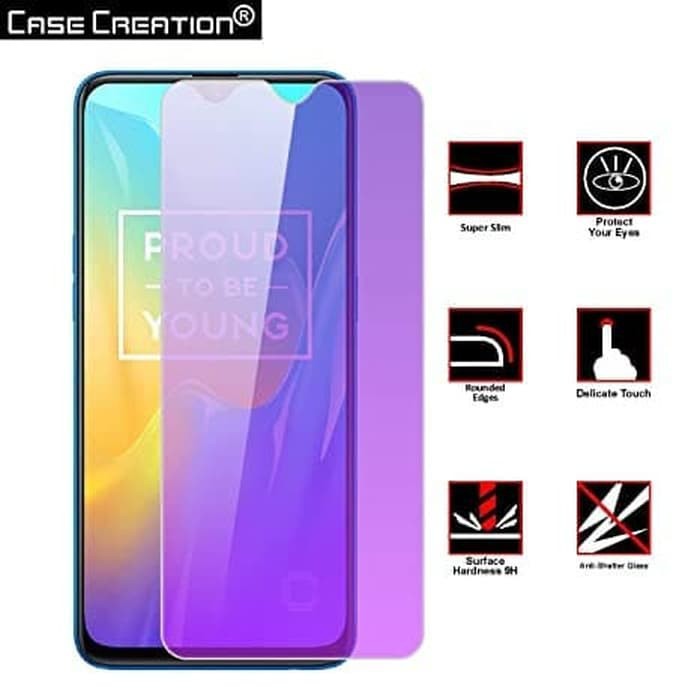 TEMPERED GLASS BLUE RAY LIGHT REALME X2 -ANTI GORES KACA RADIASI