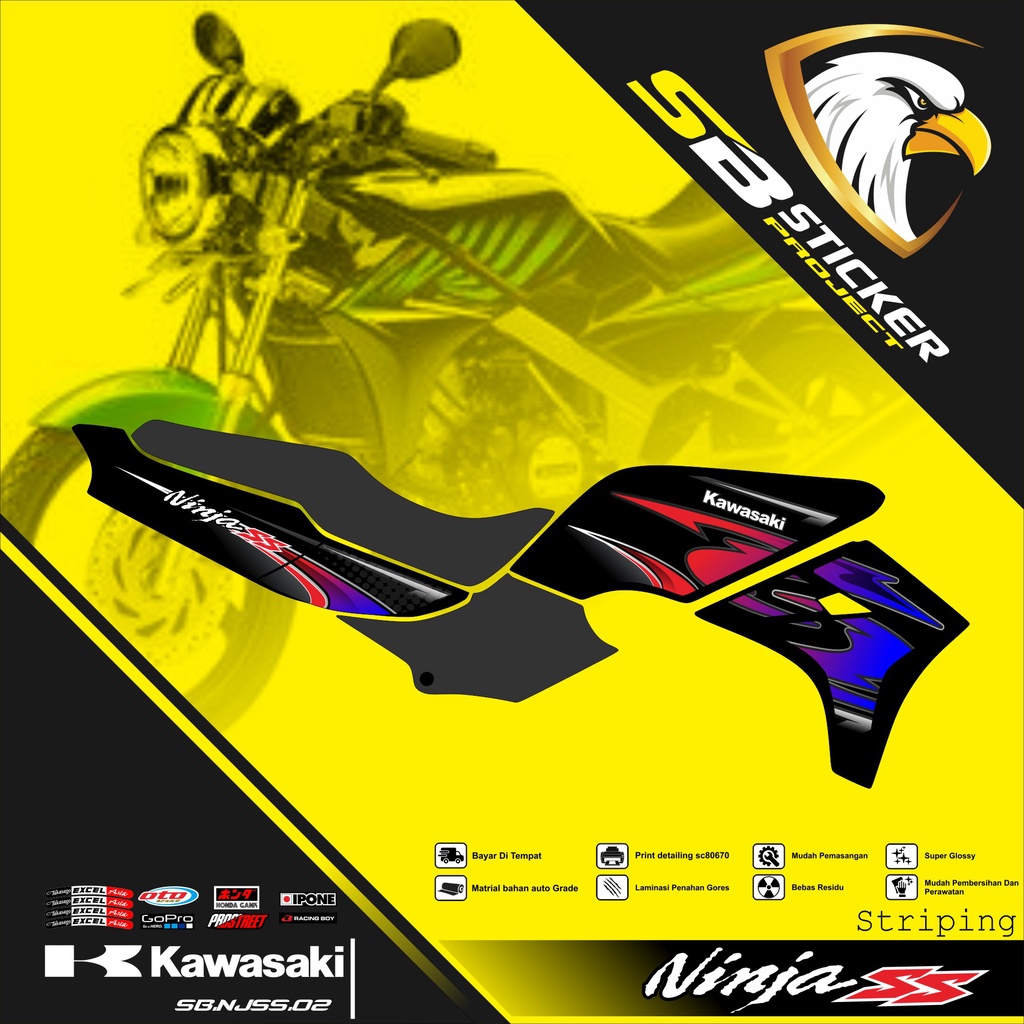 STRIPING NINJA SS 150 - STRIPING HOLOGRAM KAWASAKI NINJA SS 150 2014 RACING