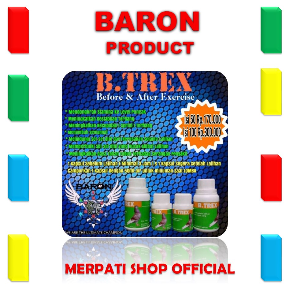 Jual Rahasia Merpati Juara !!! B.TREX Merupakan Produk BARON Yang ...