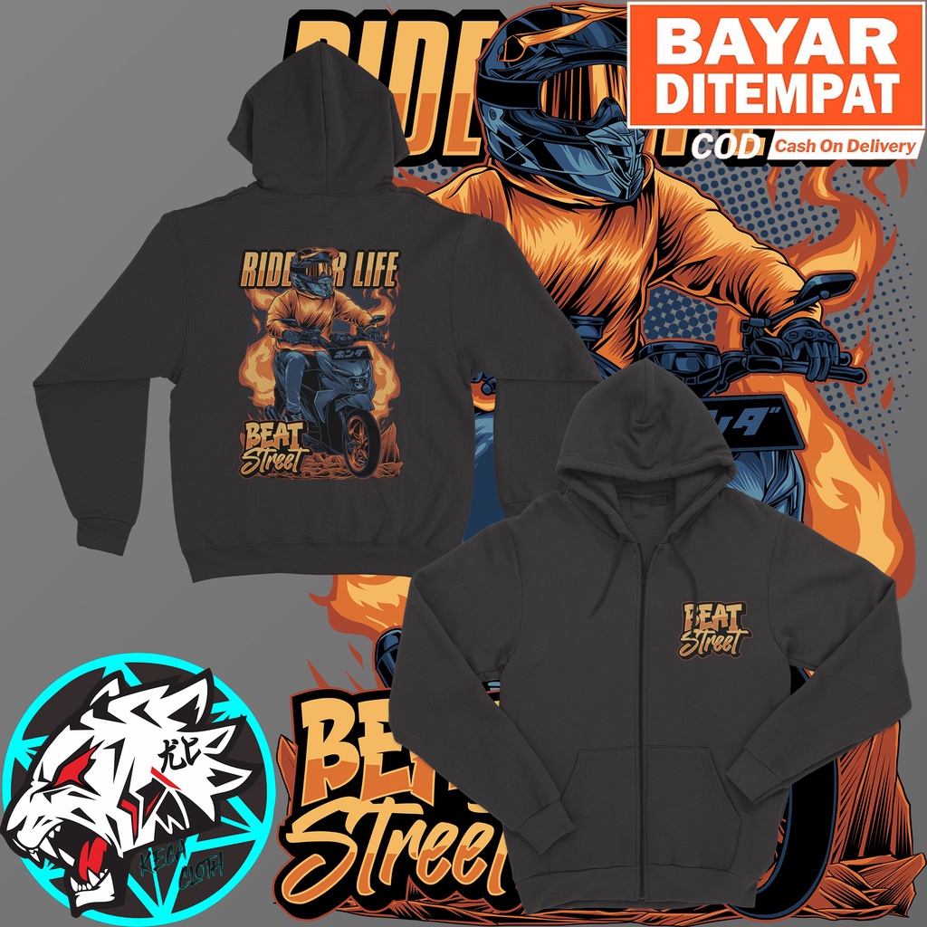 JAKET ZIPPER HONDA BEAT STREET RIDER SERIES BIG SIZE JUMBO JAKET BEAT STREET PRIA WANITA
