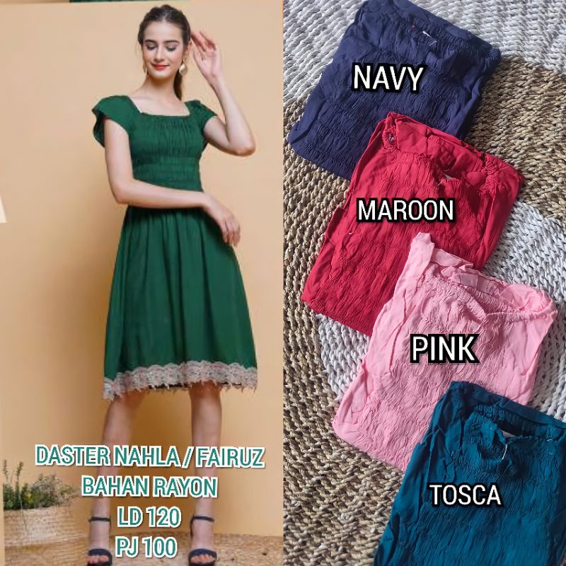 [Fashion Wanita] Daster NAHLA / FAIRUZ renda | polos | busui