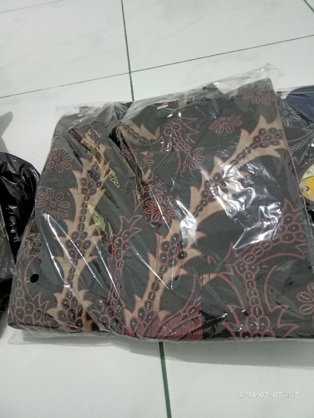 Risna Batik Hrb026 Kenongo Hem Kemeja Batik Pria Lengan Pendek Katun Primis Premium Halus M L Xl