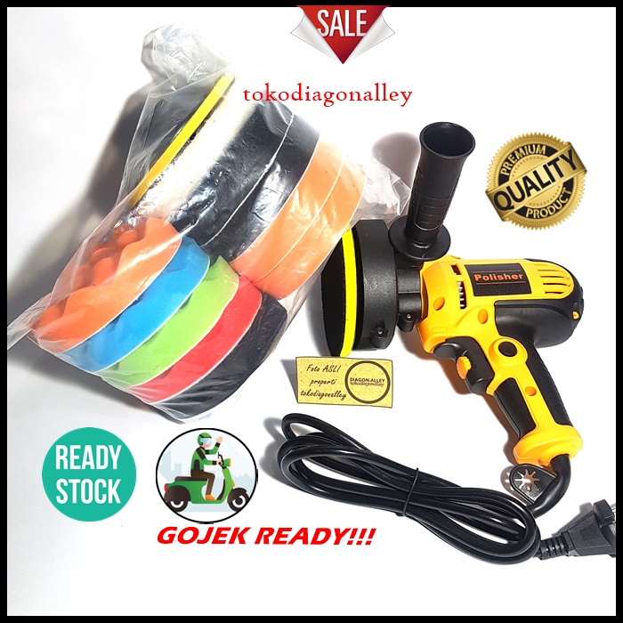 Alat Poles Mobil Sponge Poles Polish Poles Mobil Spong Spond Busa Poles Polishing Set Body Mobil 220V 700W Car Polisher Waxing Machine