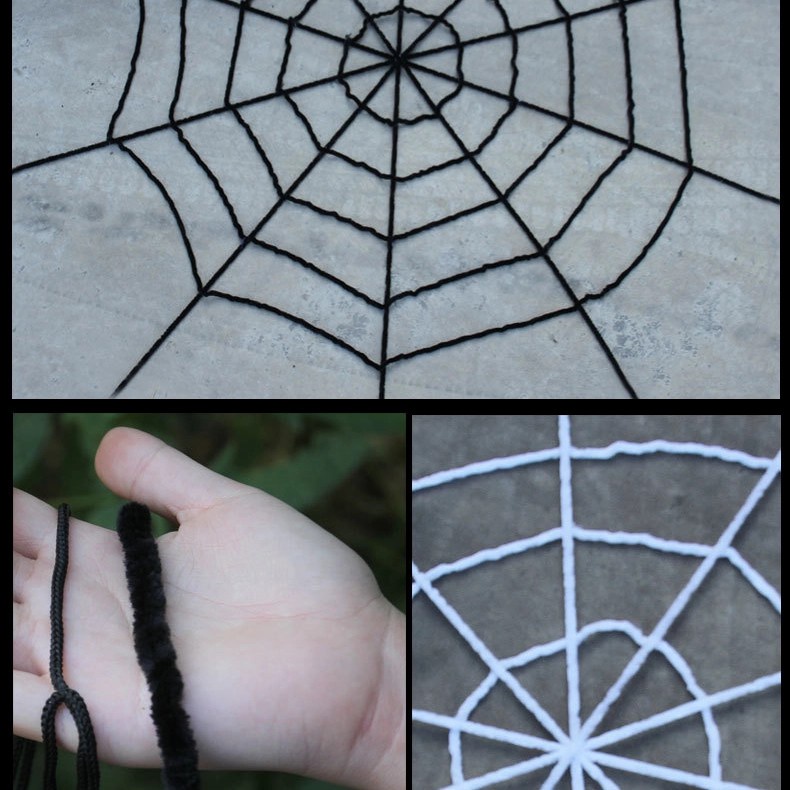 Jaring Laba Laba Dekorasi Halloween Spider Web Tali kain Dekor Haloween Pesta Banner