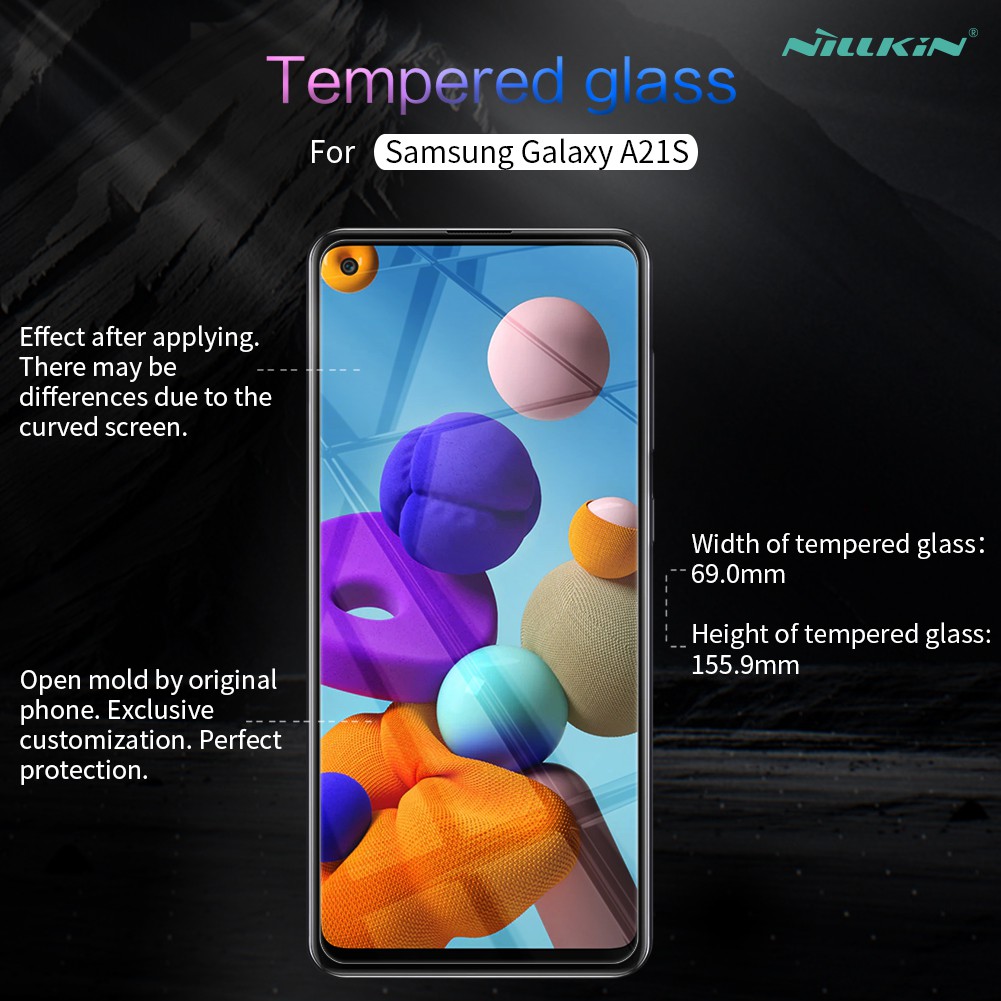 Tempered Glass SAMSUNG Galaxy A21s Nillkin Amazing H Anti Gores Kaca