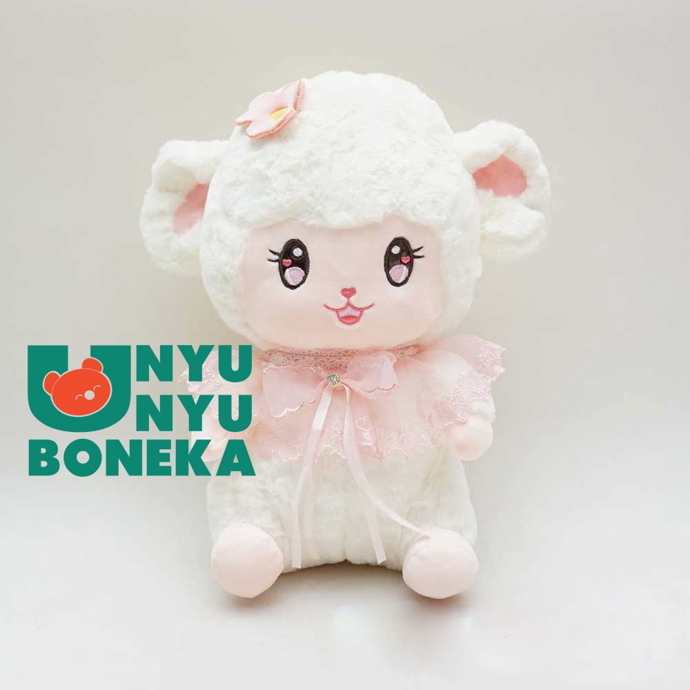 Boneka Domba renda Cute Import 36CM boneka animal kambing lucu mewah boneka