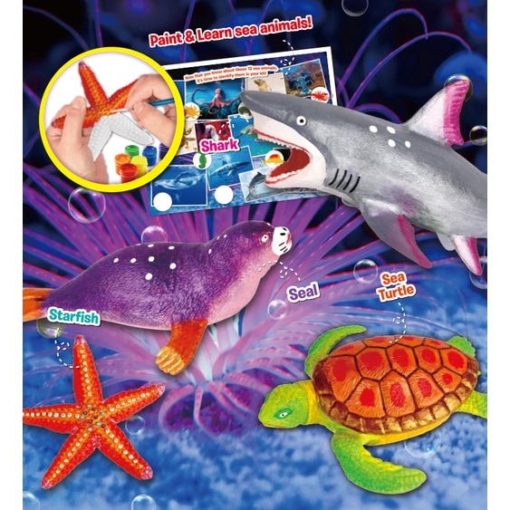 Mainan Anak Melukis 3D Hewan Laut Marine Animal 3D Painting Set Mainan Edukasi Anak