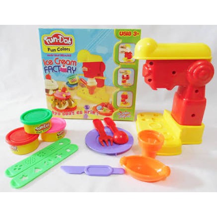 Fun-Doh Play-Doh Ice Cream Factory Set Mainan Anak Edukasi Mainan Perempuan