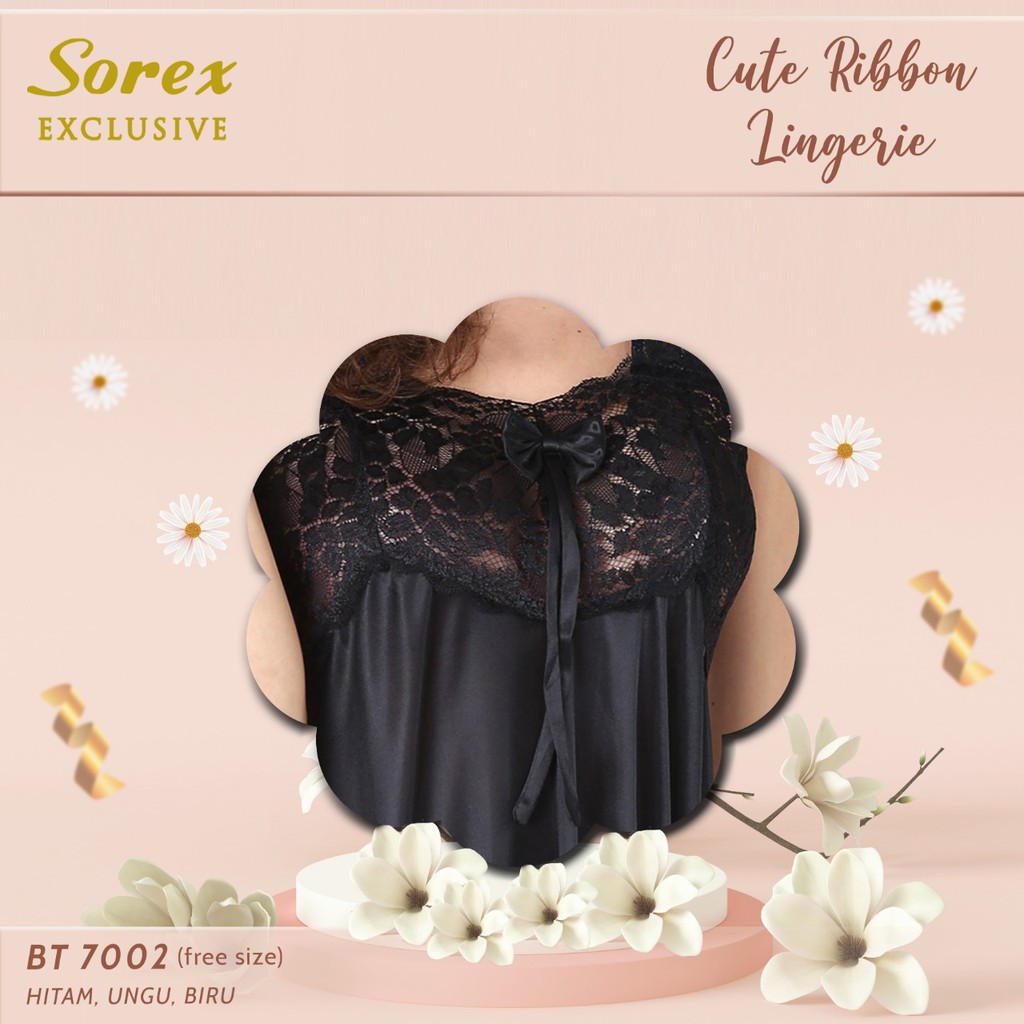 ORIGINAL ASLI Baju Tidur Wanita Satin Halus Premium Lingerie Sorex Exclusive BT 7002