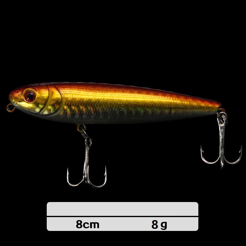 Shengyao 1Pcs Luminous Pencil Minnow Umpan Pancing 8cm 8g Swimbait Fishing Lure Ikan Bass Wobbler Kail Memancing Tackle