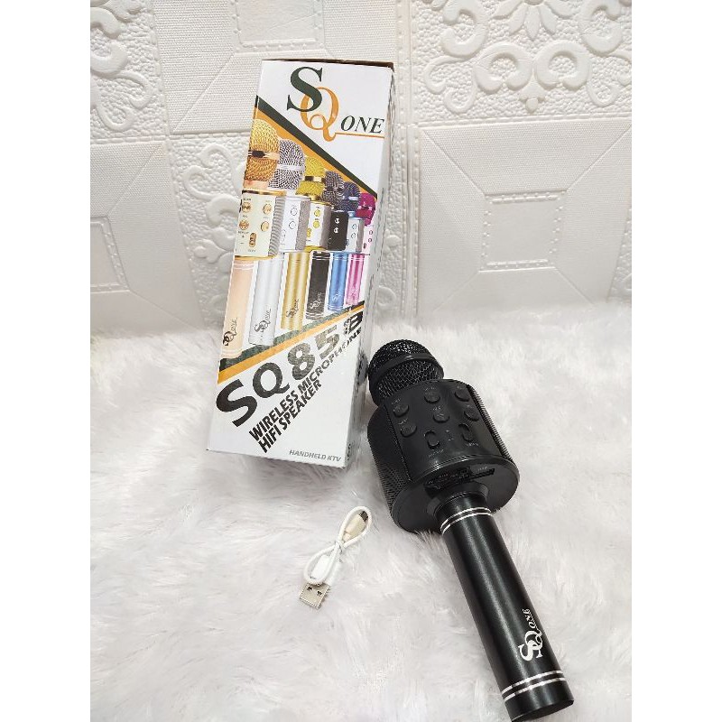 Speaker Microfon SQ One Type AQ858 Wireless Microphone Hifi Speaker