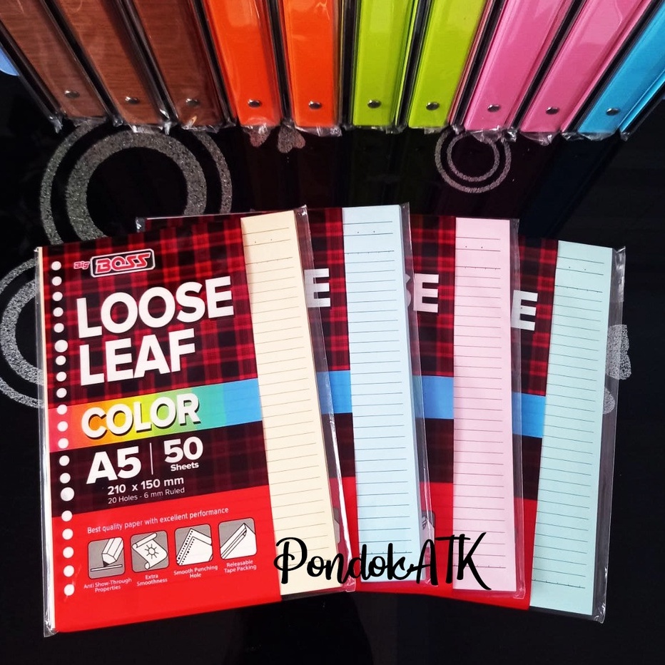 

Isi Binder A5 50 lembar putih dan warna warni BigBoss
