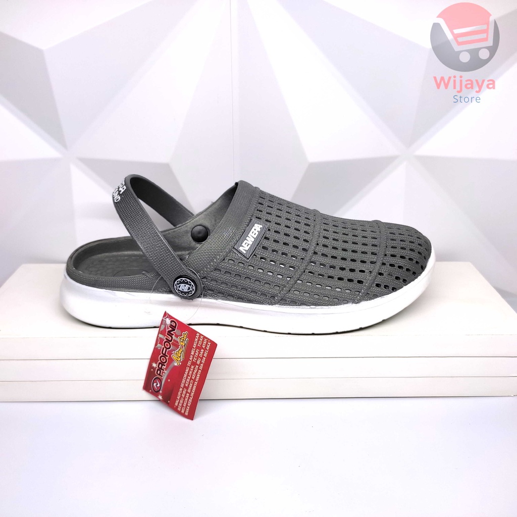 Sepatu Sendal Full Karet New Era Sandal Pria Kokop Slop Selop Tali belakang Slip On 6024 6020