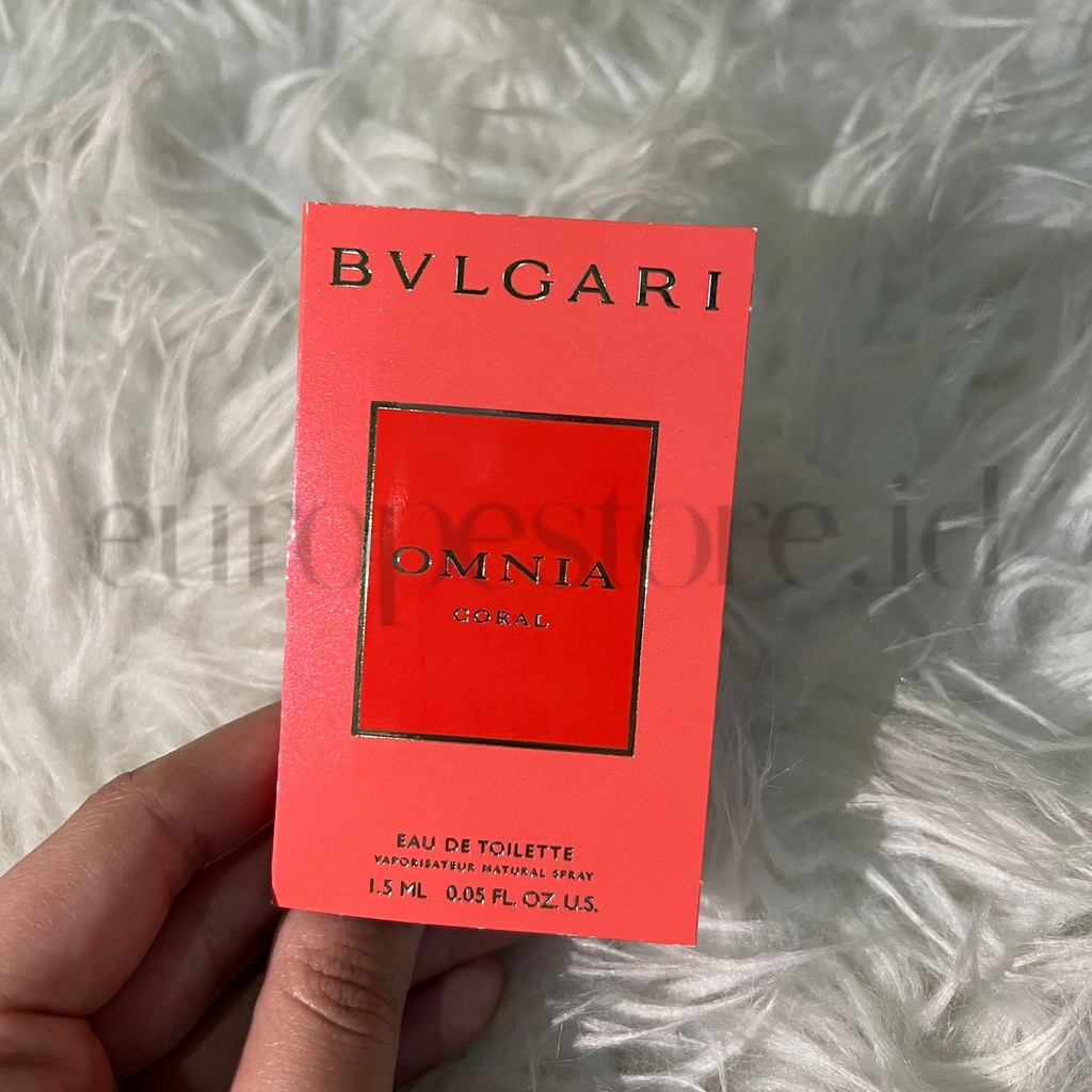 READY STOCK Sample Vial Parfum Bvlgari Omnia Coral 1,5 ml - Eau De Toilette