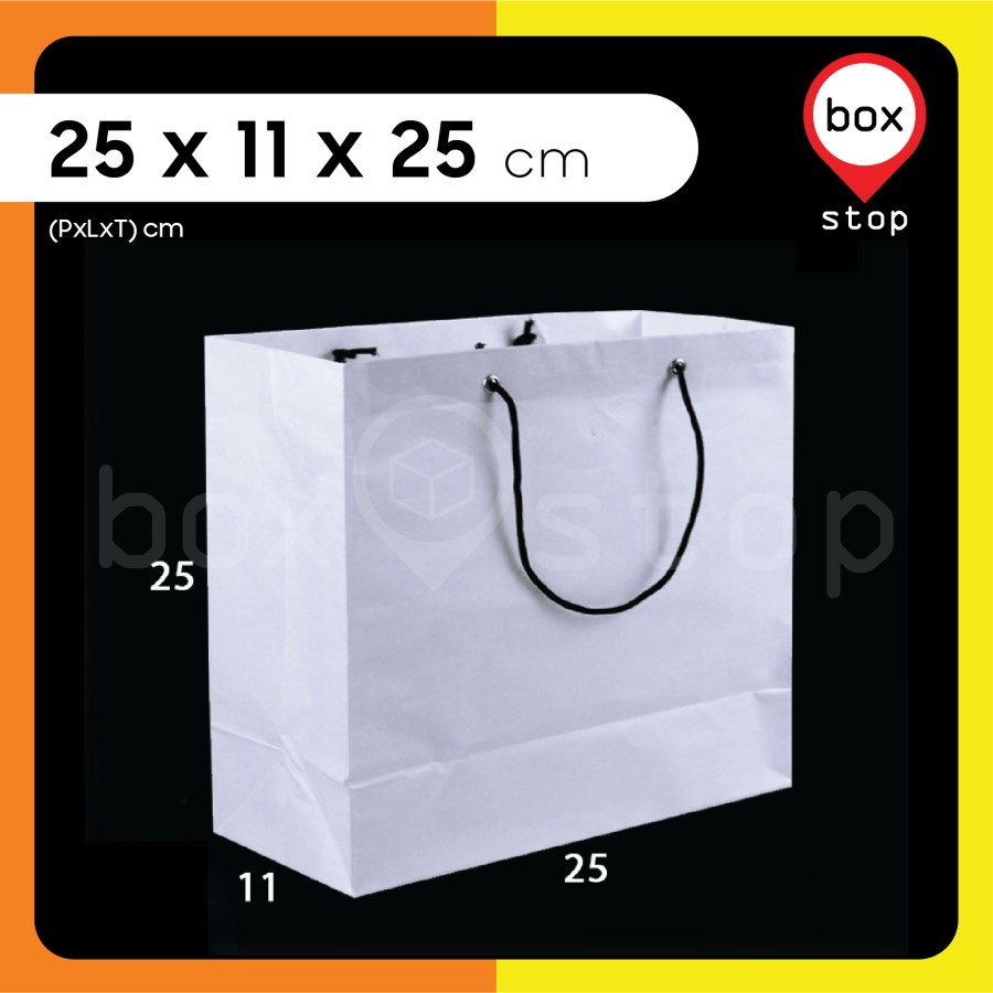 

DILODIKLI Paper Bag - Paperbag Polos - PUTIH- 25x11x25 cm