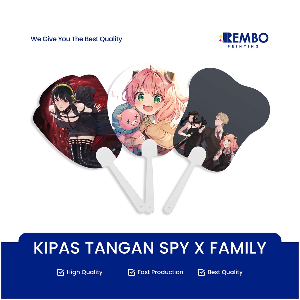 KIPAS KERTAS/KIPAS TANGAN/KIPAS KARAKTER SPY X FAMILY/KIPAS KERTAS MURAH