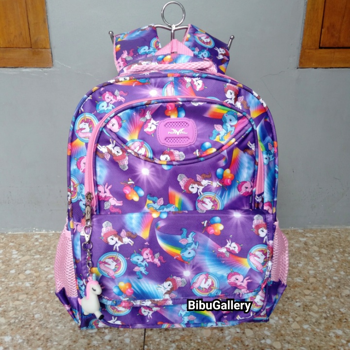 Tas Ransel Sekolah Naval Original Rainbow Wing Unicorn