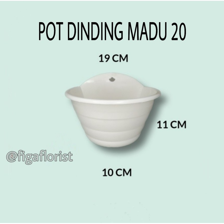 Pot bunga dinding madu 20 / Pot tempel madu / Pot dinding plastik