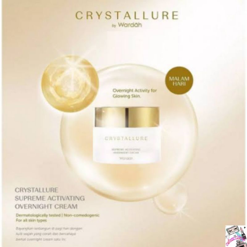 ☃Cutezz_Ching1☃Wardah Crystallure Supreme Activating Overnight Cream 50g