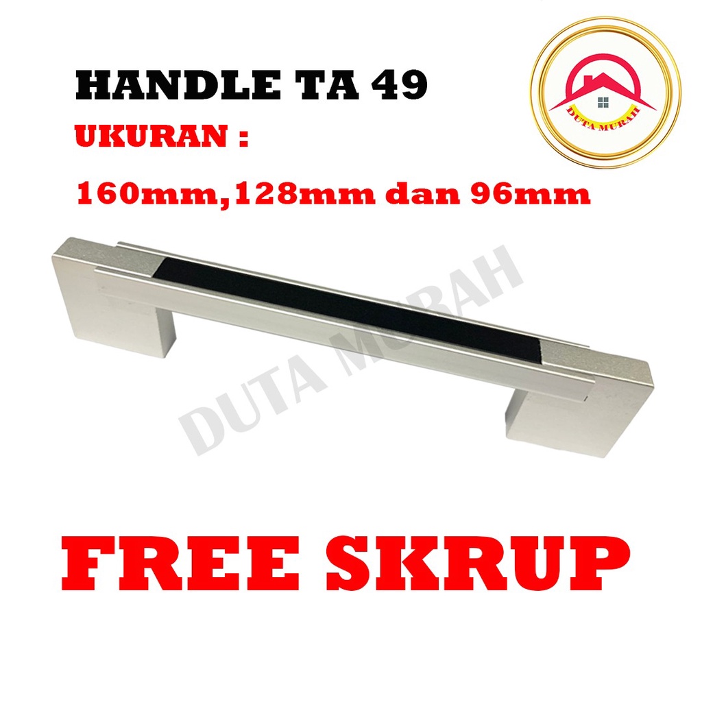 Handle Tarikan Laci tarikan pintu lemari HUBEN TA-49 | 96,128 dan 160 Black Anodize (Tarikan Minimalis Laci, Lemari, Pintu, Jendela)