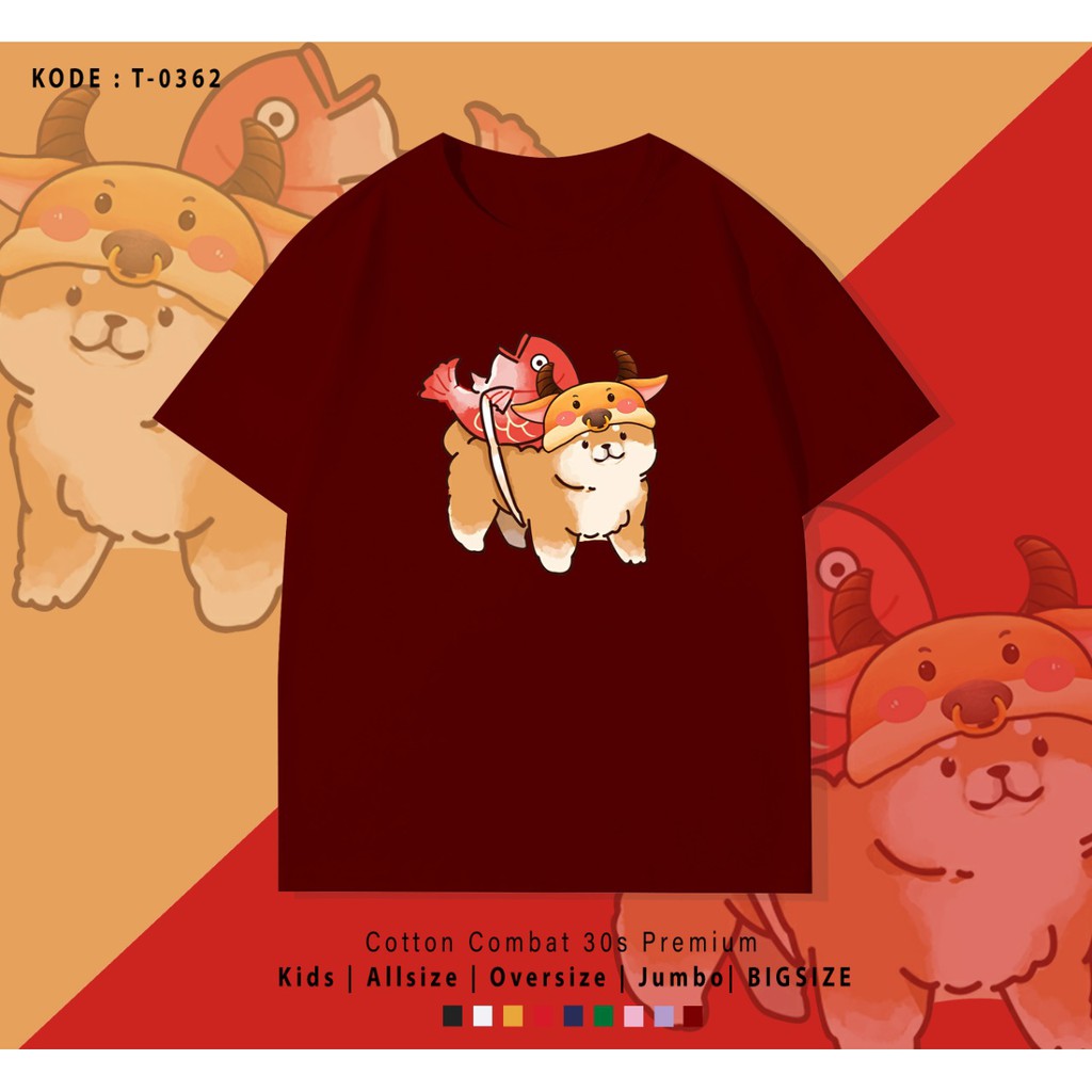 FREE CUSTOM NAMA - CHINESE NEW YEAR DOGFISH / IMLEK / BAHAN PREMIUM 30S T-SHIRT / KAOS / TUMBLR TEE