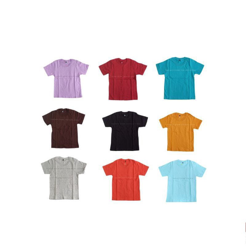 Kaos unisex polos pendek anak 345678913 thn catton combed 30s