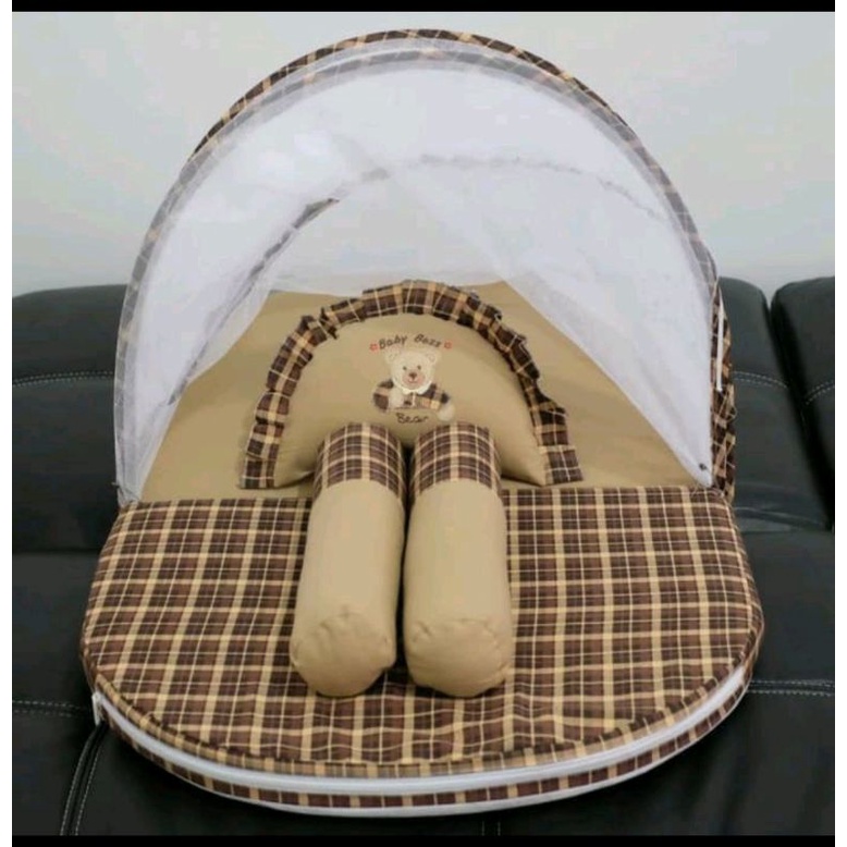 Kasur Lipat Tenda Kelambu Twill Baby Bess Warna Tua