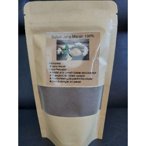 

Jahe Merah Bubuk J&M 150 Gr, 100% murni jahe merah
