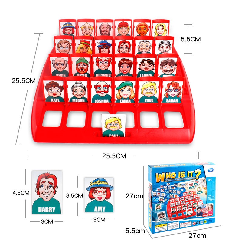 [1KG 3PCS] Babyland Papan Permainan Tebak Gambar Who Is It Board Game Guess Who I Am Board Game