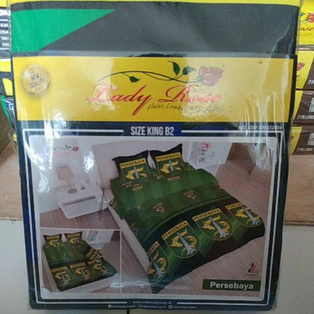 Sprey Persebaya seprai Bonek wani ukuran 180x200cm king (besar)