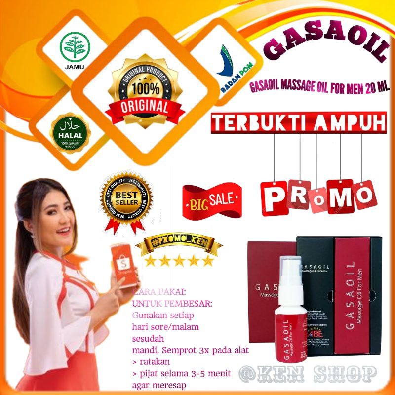 GASAOIL MASSAGE OIL FOR MEN 20 ML Asli Original