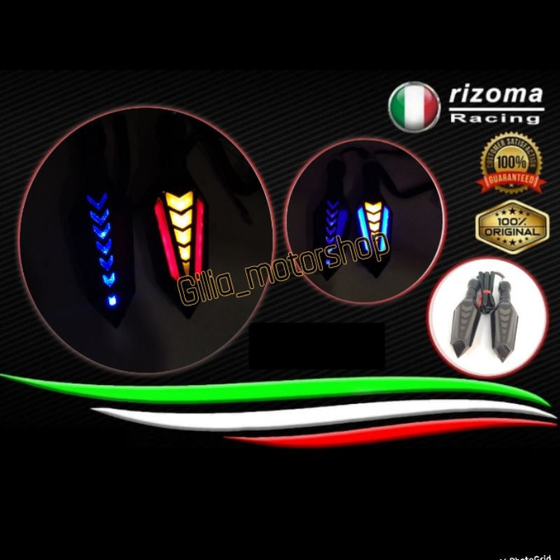 Lampu Sen Running LED Panah Rizoma Racing Led  2 sisi Depan Belakang Nyala Running Universal Cb CBR Vixion Tiger xabre crf Scorpio dll