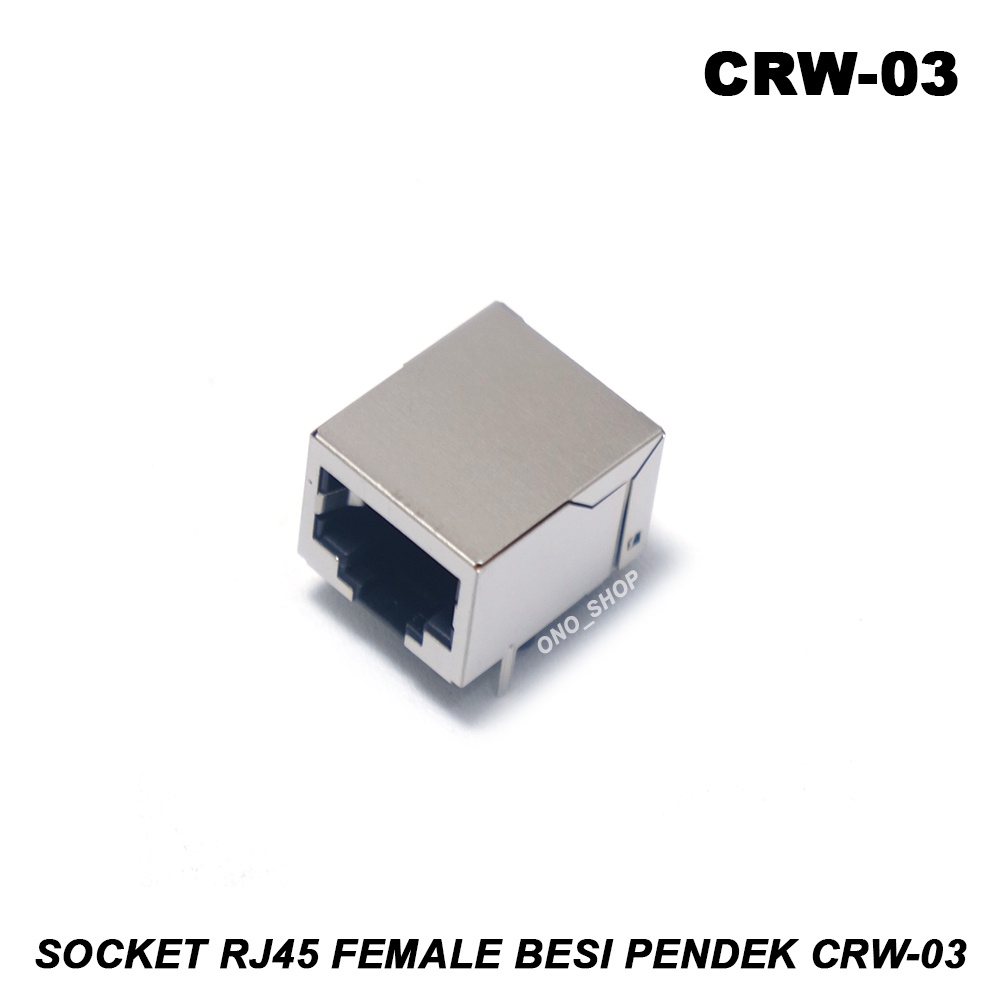 CRW-03 - Socket RJ45 Female Besi Pendek