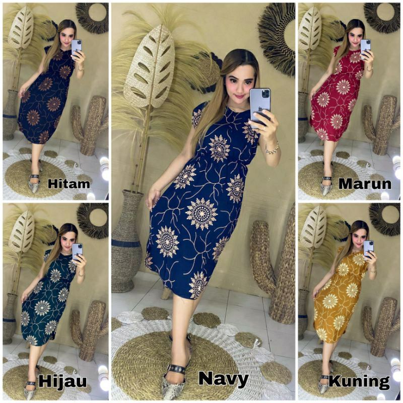 Daster Manohara Busui Resleting Depan Kain Rayon Karet Tengah Daster dress kekinian baju tidur baju 