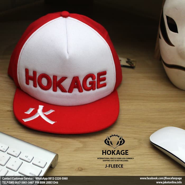 Topi Snap Back Hokage Anime Naruto Shippuden