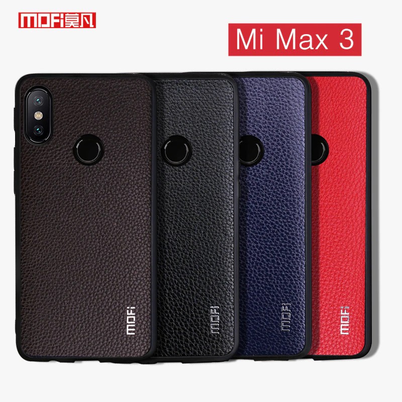 Mi Max 3 Case Mofi For Xiaomi Mi Max 3 Case Cover Pu Leather For Xiaomi Mi Max3 Grain Business Hard