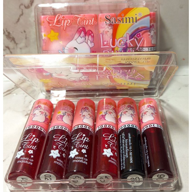 PROMO BESAR 1MIKA 6PCS LIP TINT MATTE LUCKY RABBIT | SWEET LIP SASIMI NO. S906 | S910