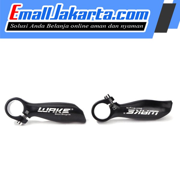 WAKE Bar End Tanduk Stang Grip Handlebar Alloy Pegangan Setang Sepeda - Black