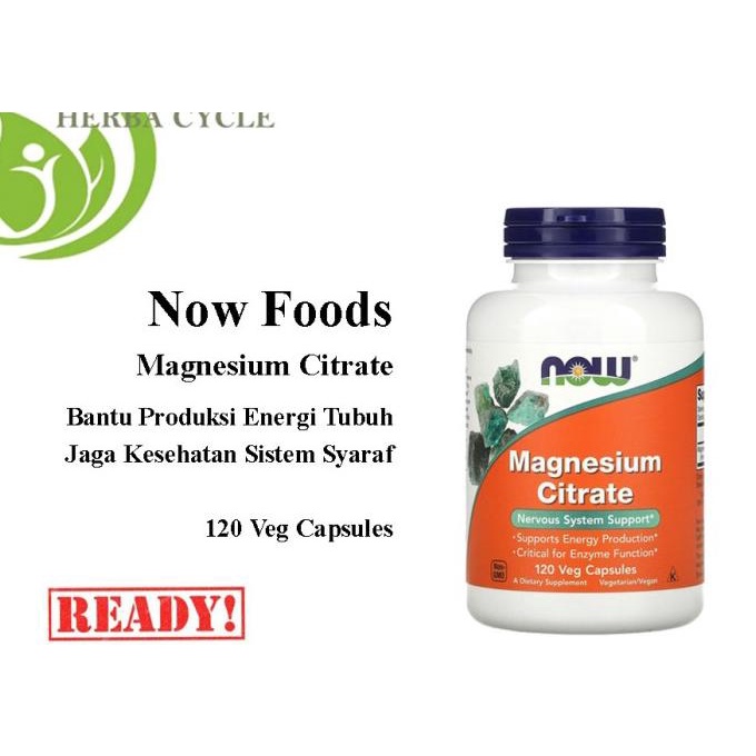 Now Foods Magnesium Citrate (120 Veg) Now Magnesium Citrate Lc