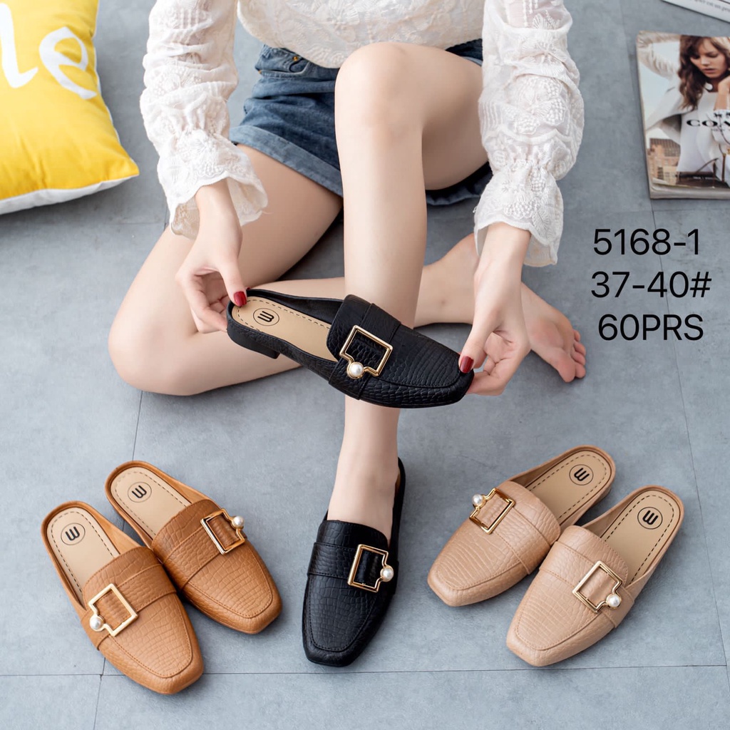 Sepatu Slop Wanita / Sepatu Wanita Gesper D/Kotak (5168-1) / Sandal Slop Wanita Jelly