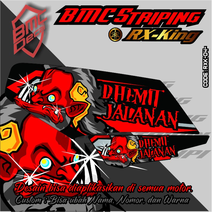Sticker Striping Yamaha RX KING Spesial Edition Dhemit Jalanan keren- Sticker Variasi Motor