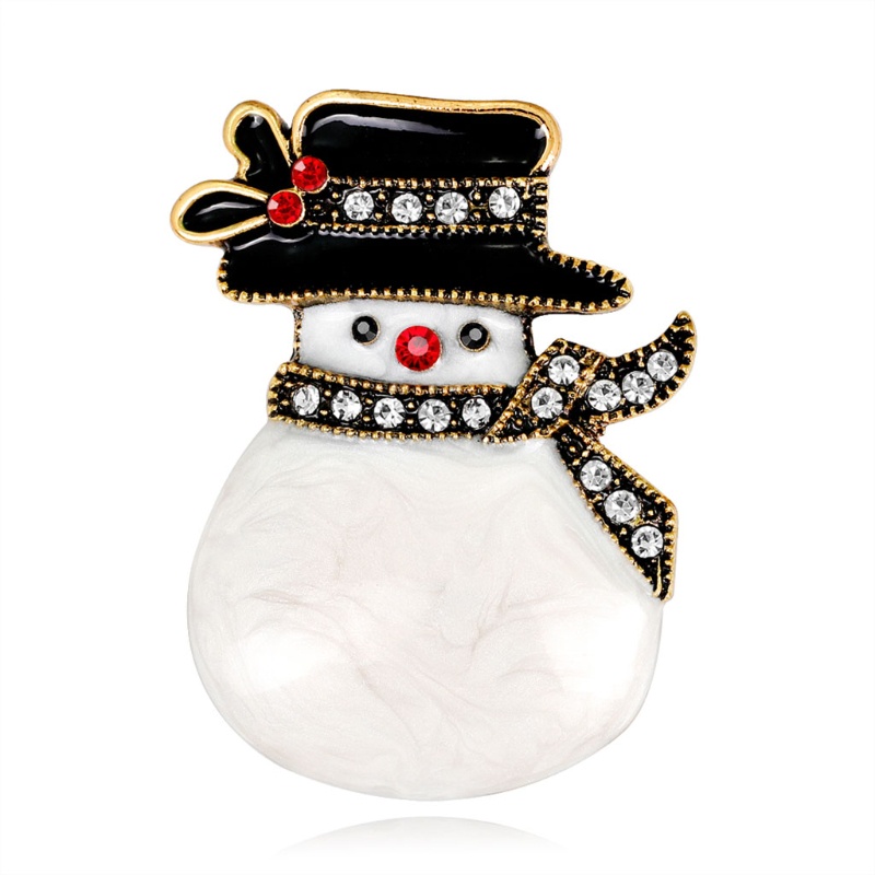 Siy Bros Pin Bentuk Snowman Nataltahun Baru Antik Untuk Aksesoris Fashion Wanita