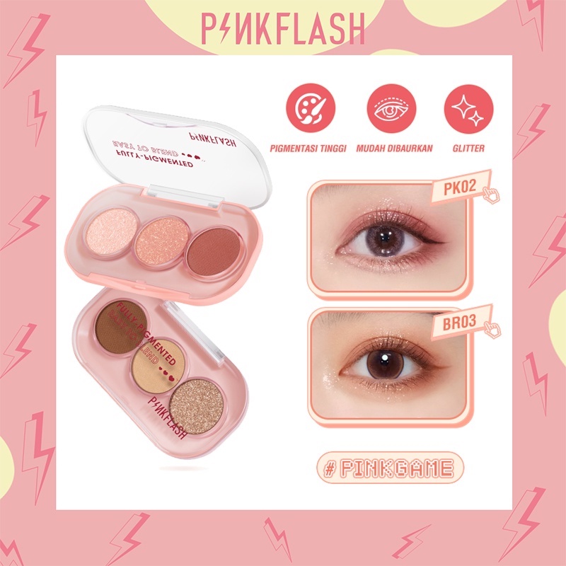 PINKFLASH Portable Eyeshadow Palette Giltter High Pigment Easy To Blend Lasting Waterproof Eye Shadow PF-E23