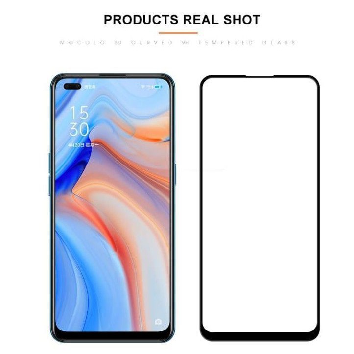 TEMPERED GLASS 9D OPPO RENO 4 FULL COVER KUALITAS PREMIUM 9H &amp; PROTECTION SCREEN ANTI GORES/TEMPER GLASS/TG